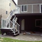 Deck with stairs and stair landing